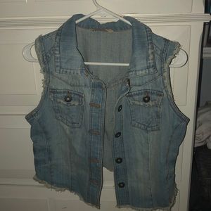Jean jacket vest